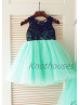 Lace Tulle Knee Length Latest Flower Girl Dress